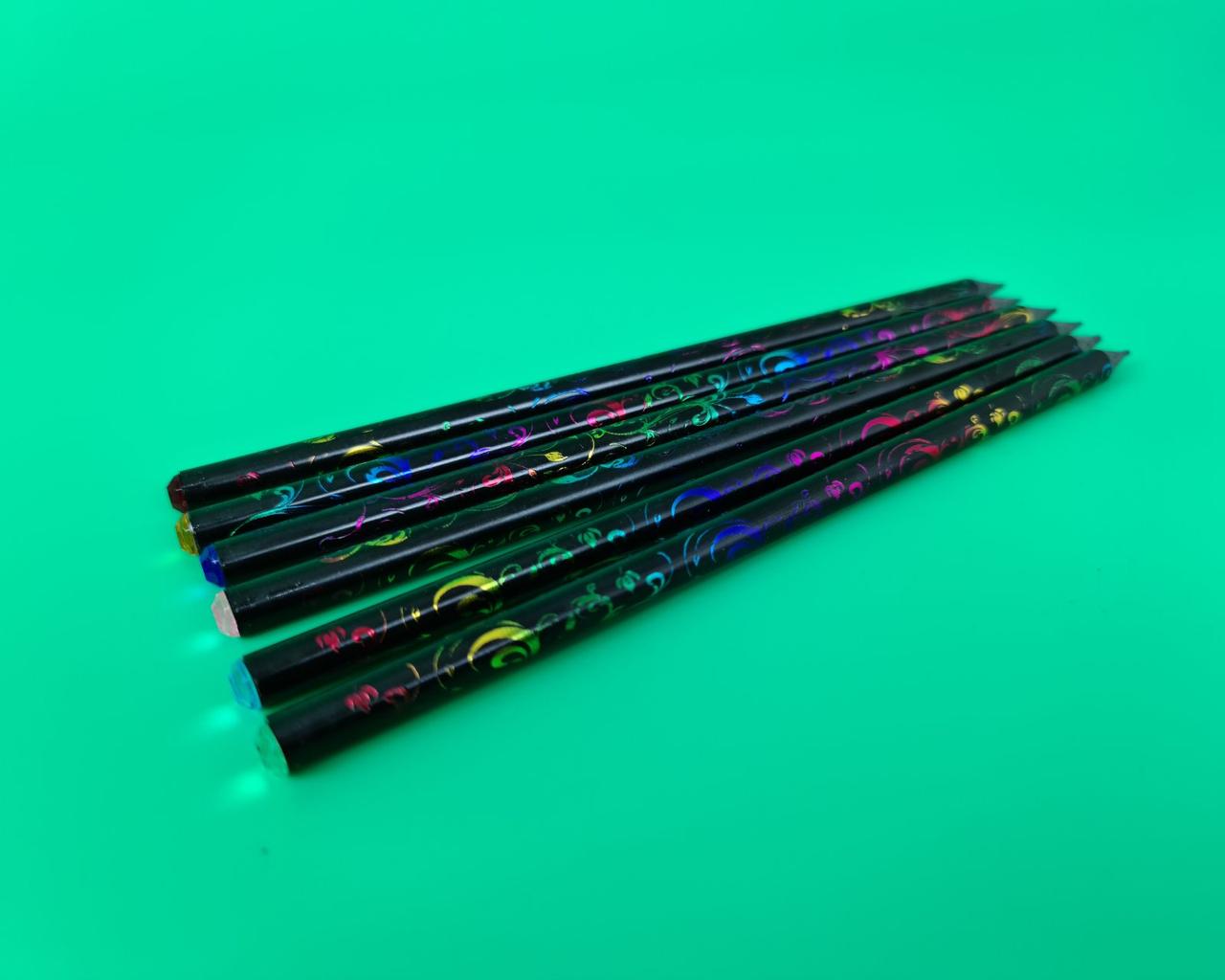 Олівець графітний HB №ST-6149-D (пласт. цілий. корп., зі страз.) (1 шт), фото 1