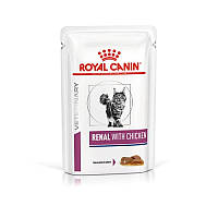 Royal Canin Renal with Chicken (Роял Канин Ренал Курица) влажный корм для кошек для почек 85 г х 12 шт