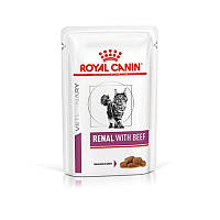 Royal Canin Renal with Beef (Роял Канін Ренал Яловичина) вологий корм для кішок у разі захворювань нирок 85 гх12шт