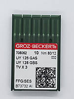 Голки Groz-Beckert. 80/12 SES    UY 128GAS  для розпошивальних машин