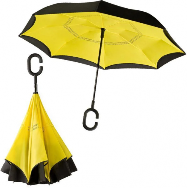 Зонт з механізмом зворотного складання парасолька навпаки umbrella