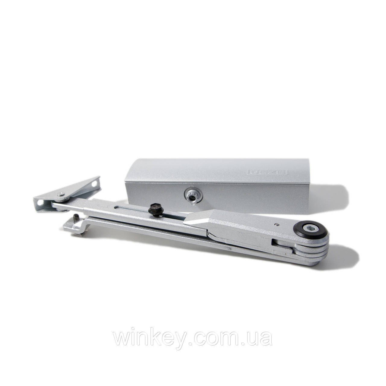 Доводчик дверний GEZE TS 1500 з фіксацією сірий, фото 1