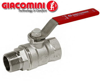 Кран кульовий для води Giacomini 1/2" ВН (ручка), фото 1