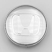 Ковпачки (заглушки) на литі диски HONDA (Хонда) 60 мм Сріблясті, фото 2