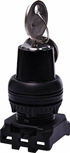 Вимикач поворотн. EGK2-XZ-C (2-х поз., без фікс. з ключем, 0-1, 45°, чорний)