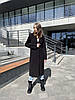 Чорне найактуальніше жіноче кашемірове пальто преміум якості, фото 6