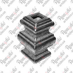 Ковані насадка 65х38х12 отв під кв. Арт. 41.022.01