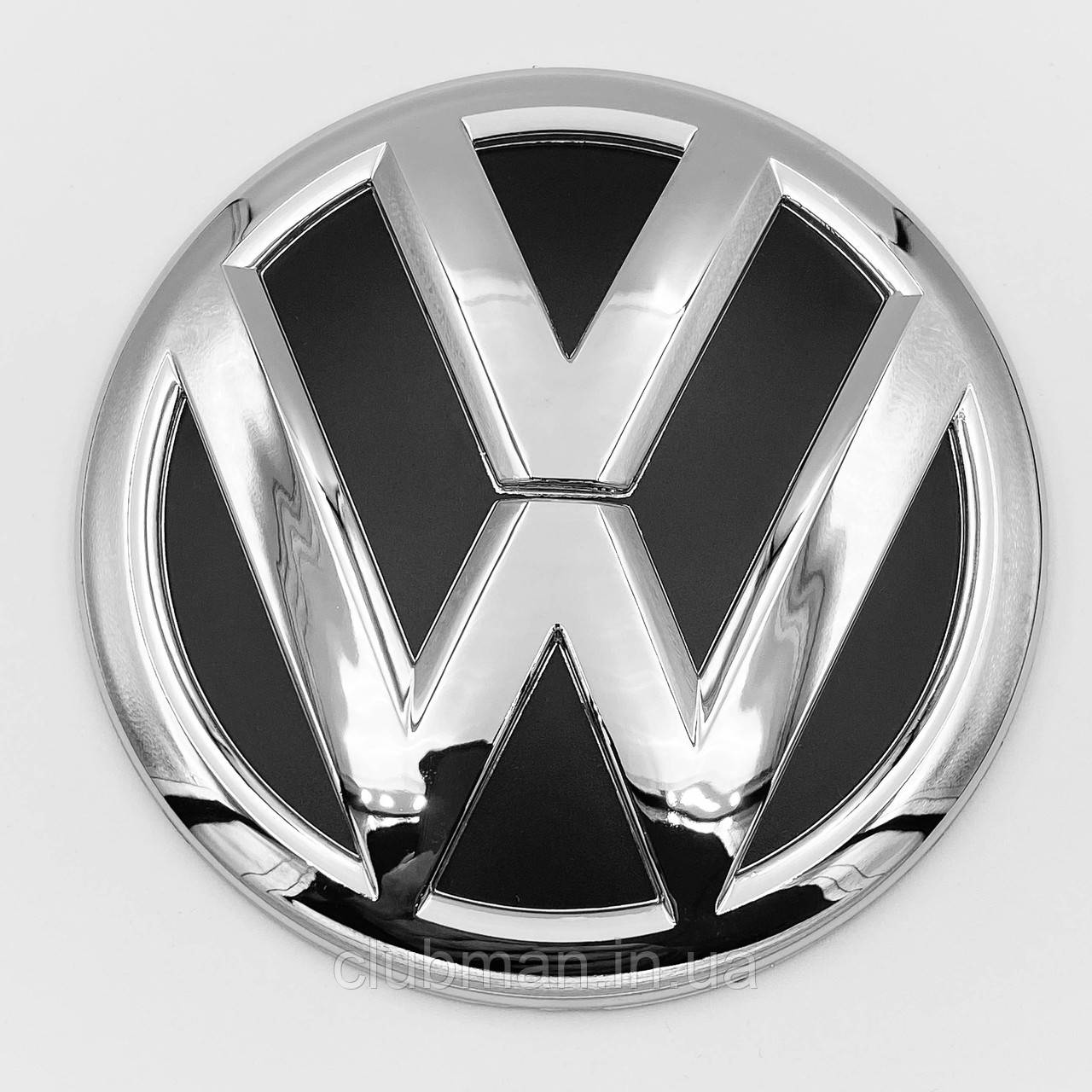 Емблема задня VW (Фольцваген) 110мм GOLF 5, TIGUAN 1, PASSAT B6, CADDY 3, T5 - Хром (5N0853630)