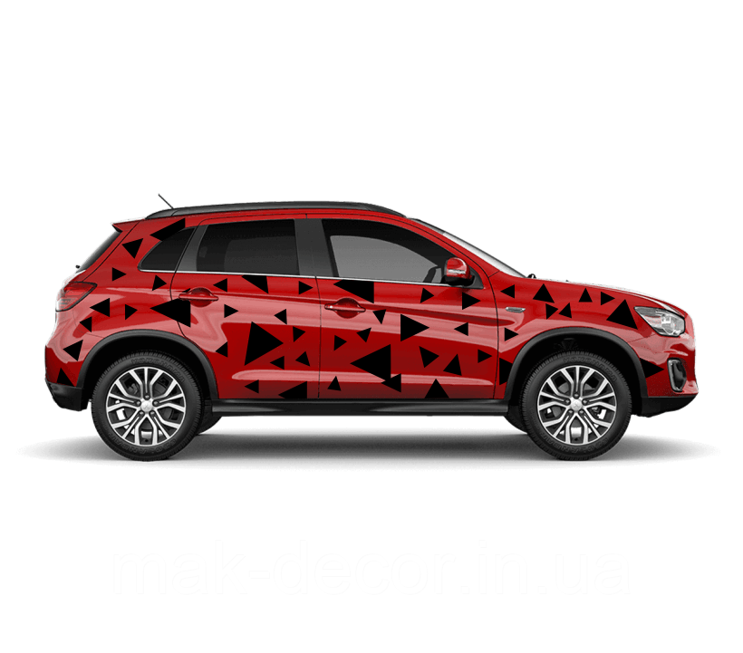 Вінілові наклейки на авто " Трикутники " 48х100 см 2 шт