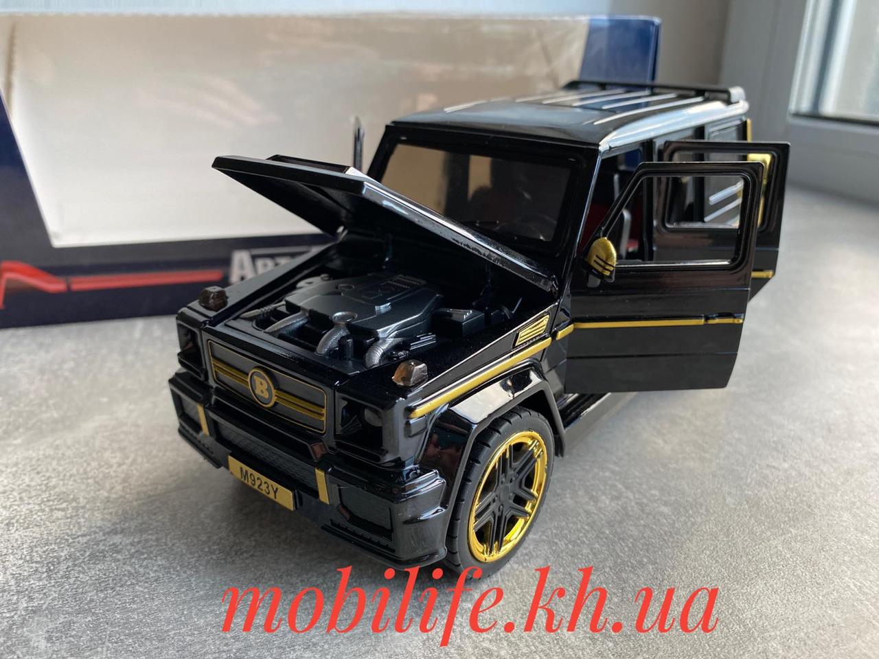 Велика металева машинка 20 см Гелик Brabus, AMG Тюнінг/Mercedes-benz G65, світло, звук,об двері/1:24/