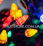 Гірлянда конус 300 LED, Мультик колір, Чорний дріт, 15метров, фото 3