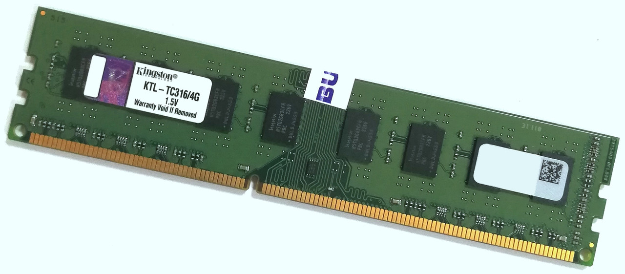 Оперативна пам'ять Kingston DDR3 4Gb 1600MHz PC3-12800U 2Rx8 CL11 (KTL-TC316/4G) Б/В