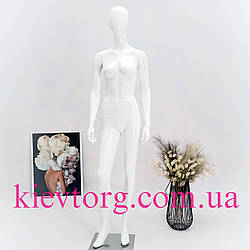 Манекен жіночий білий глянсовий для вітрини магазину одягу