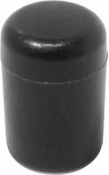 Заглушка пластикова кругла зовнішня Ø16 чорна, власне виробництво, торгівельна марка Farutti"