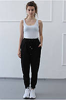Женские черные демисезонные спортивные штаны коттон Ballet Grace (р.xs-xl) XL
