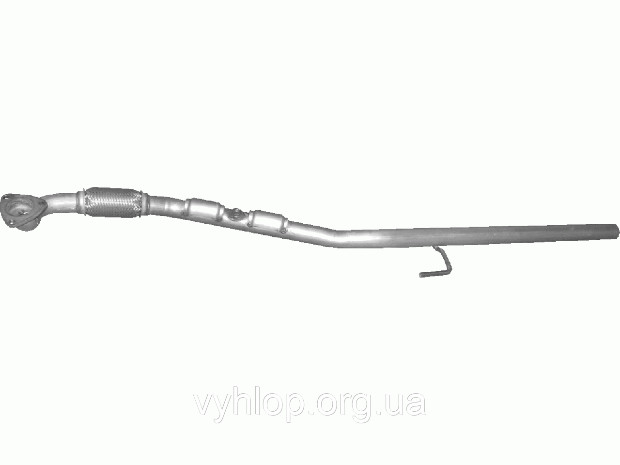 Труба приймальна Сааб 9-3 (Saab 9-3) 1.8 04- (48.09) Polmostrow алюминизированный