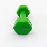 Гантель для фітнесу пластикова цільна (нерозбірна) OSPORT Lite 1 кг (OF-0113) Зелений, фото 3
