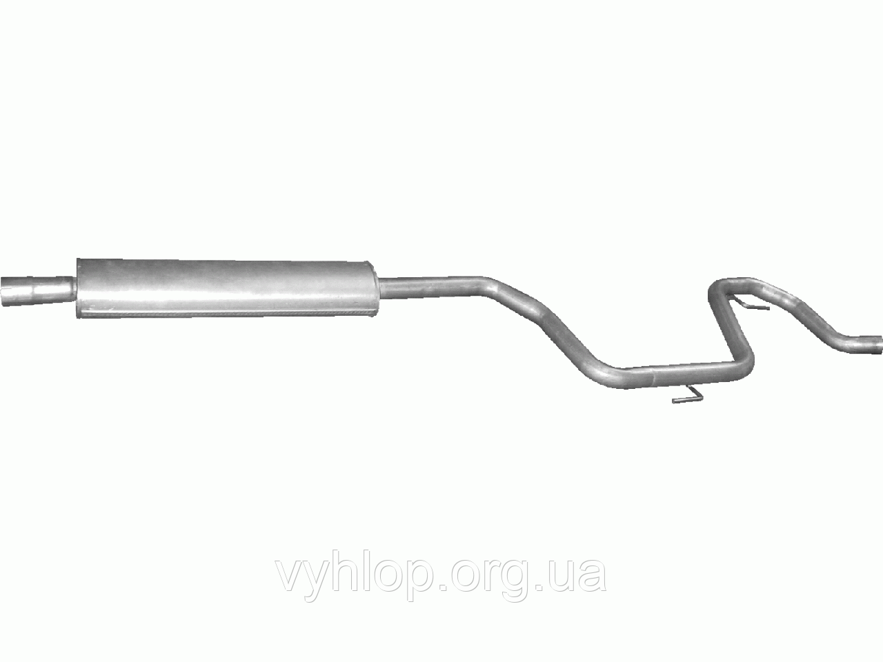 Резонатор Сааб 9-3 (Saab 9-3) 1.8/2.0 02- (48.08) Polmostrow алюминизированный