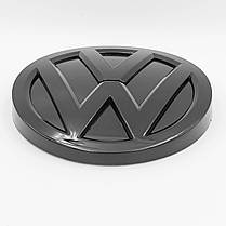 Емблема задня VW Volkswagen (Фольксваген) 112 мм GOLF 7, POLO 5 - Чорний глянець (5G0853630), фото 6