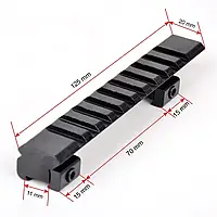 Планка перехідник з ластівчин хвіст на планку Вівера (Weaver/Picatinny)