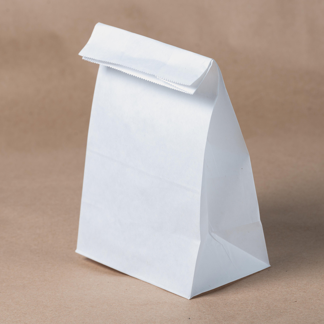 Пакет паперовий білий 150*90*240 мм з плоским дном упаковочний