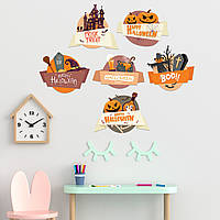 Вінілова Наклейка Набір Моторошний Halloween розмір листа 1100х500мм матова 1100 х 500 мм, глянсовий