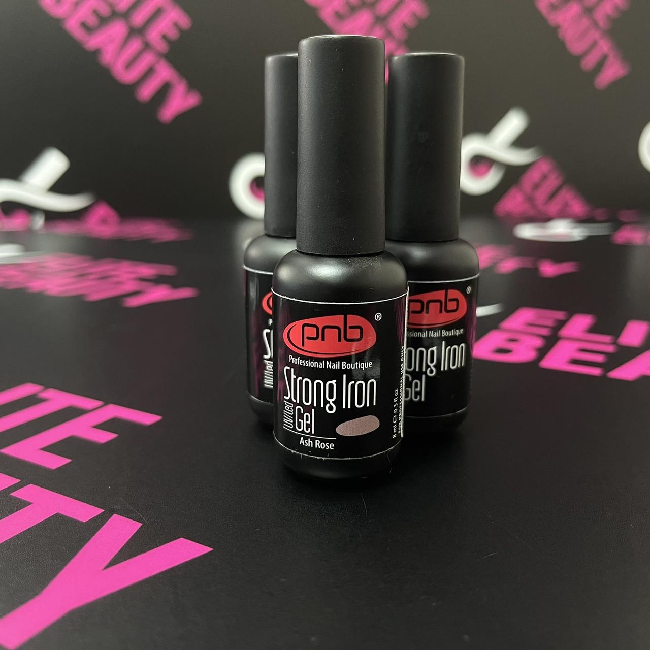PNB Strong Iron Gel Ash Rose - моделюючий стронг гель (попеляста троянда), 8 мл