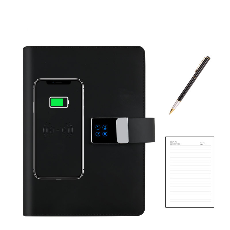 Смарт-блокнот Business Powerbank З цифровим замком + бездротовою зарядкою і USB-флешкою