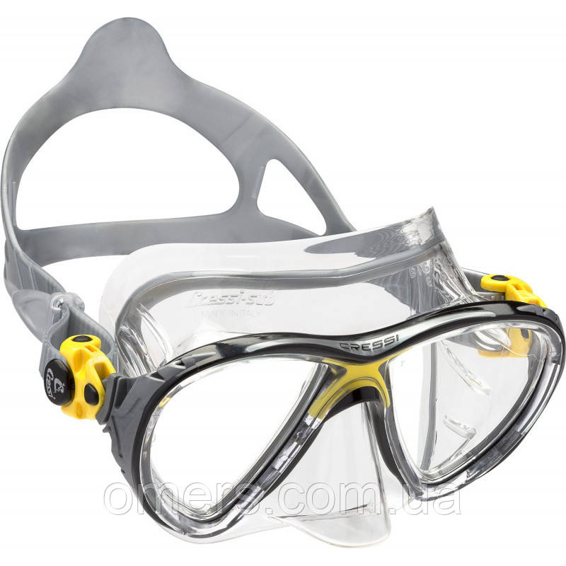 Маска Cressi Big Eyes Evolution Crystal, прозоро-жовта