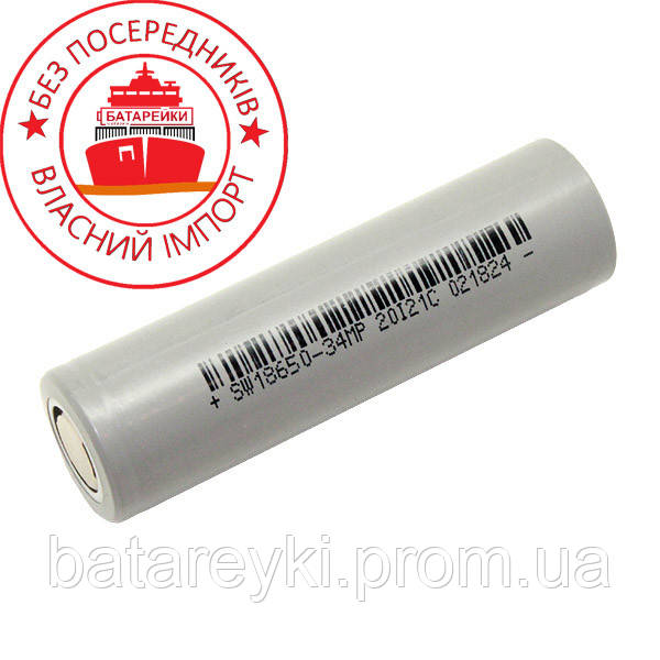 Аккумулятор Li-ion SINOWATT 18650 3350mAh 3.7V - фото 1 - id-p1479831330