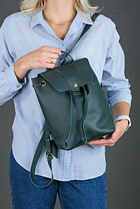 Жіночий шкіряний рюкзак Прага, натуральна шкіра Grand колір Зелений