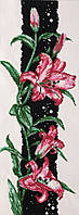 Набор для вышивки бисером " Лилия " букет,цветы,небо,пейзаж,сад,частичная выкладка, 19х51.5 см