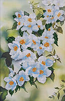 Набор для вышивки бисером " Жасмин " букет,цветы, небо,пейзаж, сад,частичная выкладка, 29х44 см