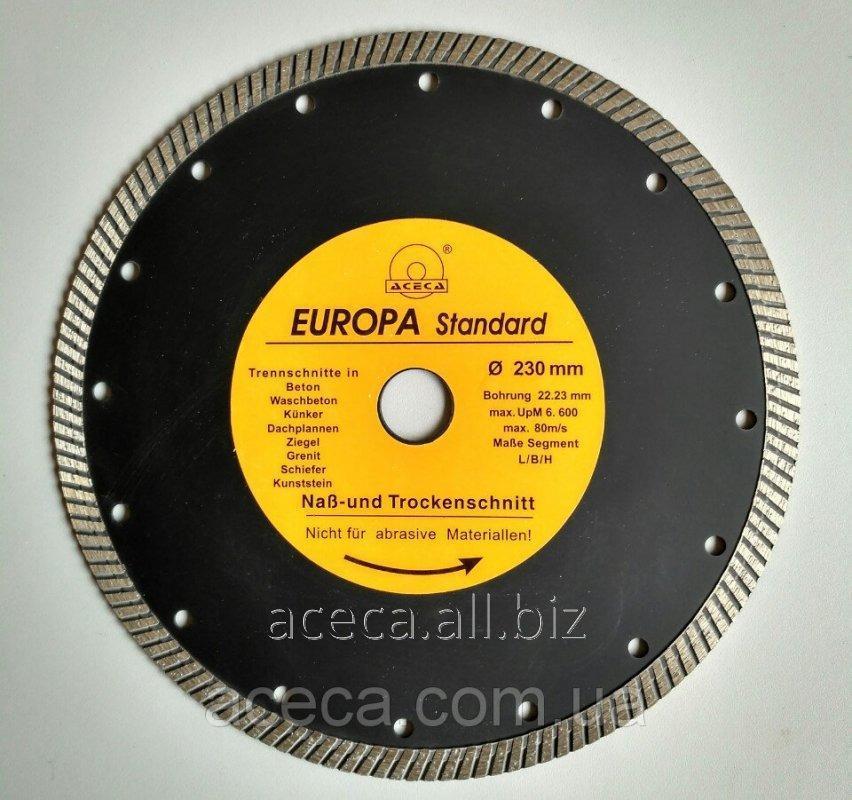Диск діамантовий 230*22.2мм ACECA Europa Standart Turbo