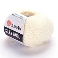 Турецкая зимняя пряжа для вязания YarnArt Silky Wool (силки вул) шерсть с шелком 330