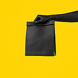 Подарунковий пакет Чорний паперовий 150*90*240 мм з плоским дном красиві Святкові крафт пакети, фото 3
