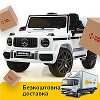 Детский электромобиль Mercedes (2 мотора по 25W, MP3, USB, TF) Джип Bambi M 4179EBLR-1 Белый