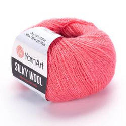 Турецька зимова пряжа для в'язання YarnArt Silky Wool (силки вул) вовна з шовком 332 персик
