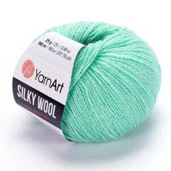 Турецька зимова пряжа для в'язання YarnArt Silky Wool (силки вул) вовна з шовком 340 смарагд