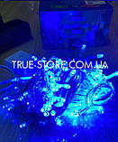 Гірлянда 300 LED, Синій колір, прозорий провід, 15 метрів, фото 4