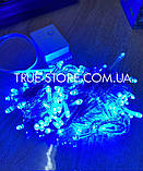 Гірлянда 500 LED, Синій колір, прозорий провід, 28 метрів, фото 5
