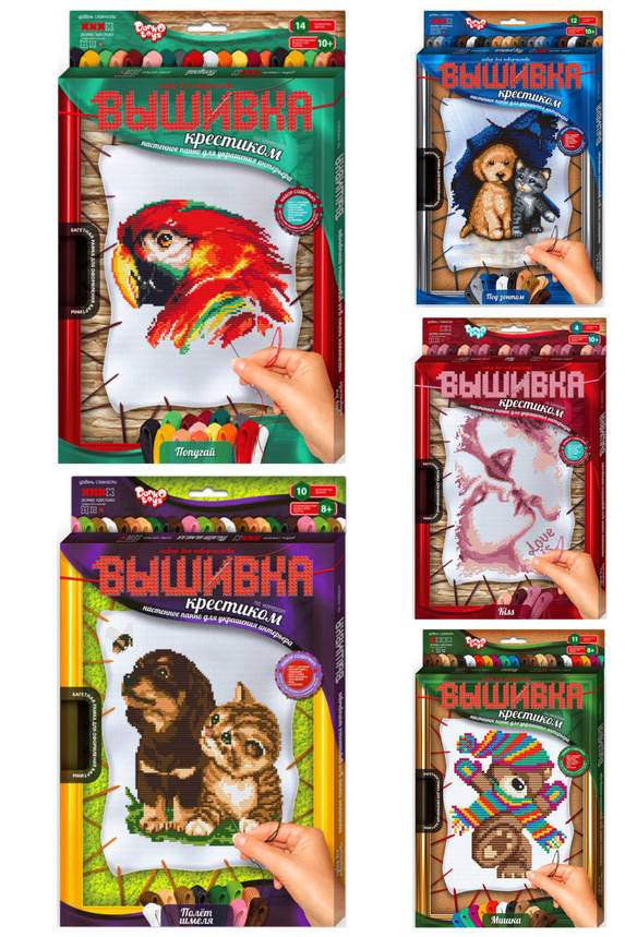 Набір для творчості "Вишивка хрестиком на розтяжці" Danko Toys, фото 1