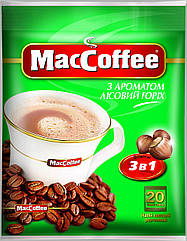 MacCoffee 3 в 1 Лісовий горіх кавовий напій 20 пакетиків зі смаком фундука