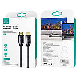 Дата кабель USAMS US-SJ498 U67 HDMI 8K Ultra HD to HDMI 2.1 (3m), фото 3