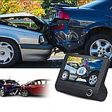 Відеореєстратор автомобільний з 3 камерами і 4х дюймовим екраном зі зйомкою салону + карта пам'яті 32 гб, фото 8