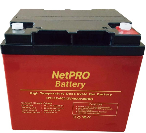 Акумулятор гелевий NetPRO HTL 12-40 (12В/40Аг), фото 1