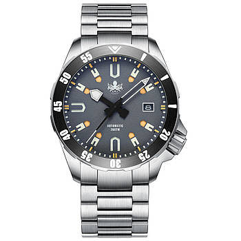 Чоловічі годинники PHOIBOS APOLLO TITANIUM PY031G 200M Automatic Diver Watch Gray
