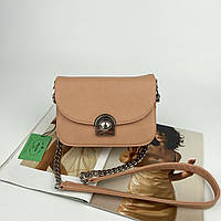 Женская сумка на и через плечо на цепочке Prada Прада пудровая