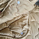 Ковдра Євро розміру 4 сезони зима-літо 200х220 ОДА стьобане на кнопках 3 в 1, Колір - Бежевий, фото 4