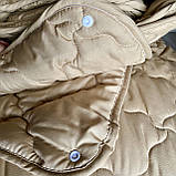 Ковдра Євро розміру 4 сезони зима-літо 200х220 ОДА стьобане на кнопках 3 в 1, Колір - Бежевий, фото 5